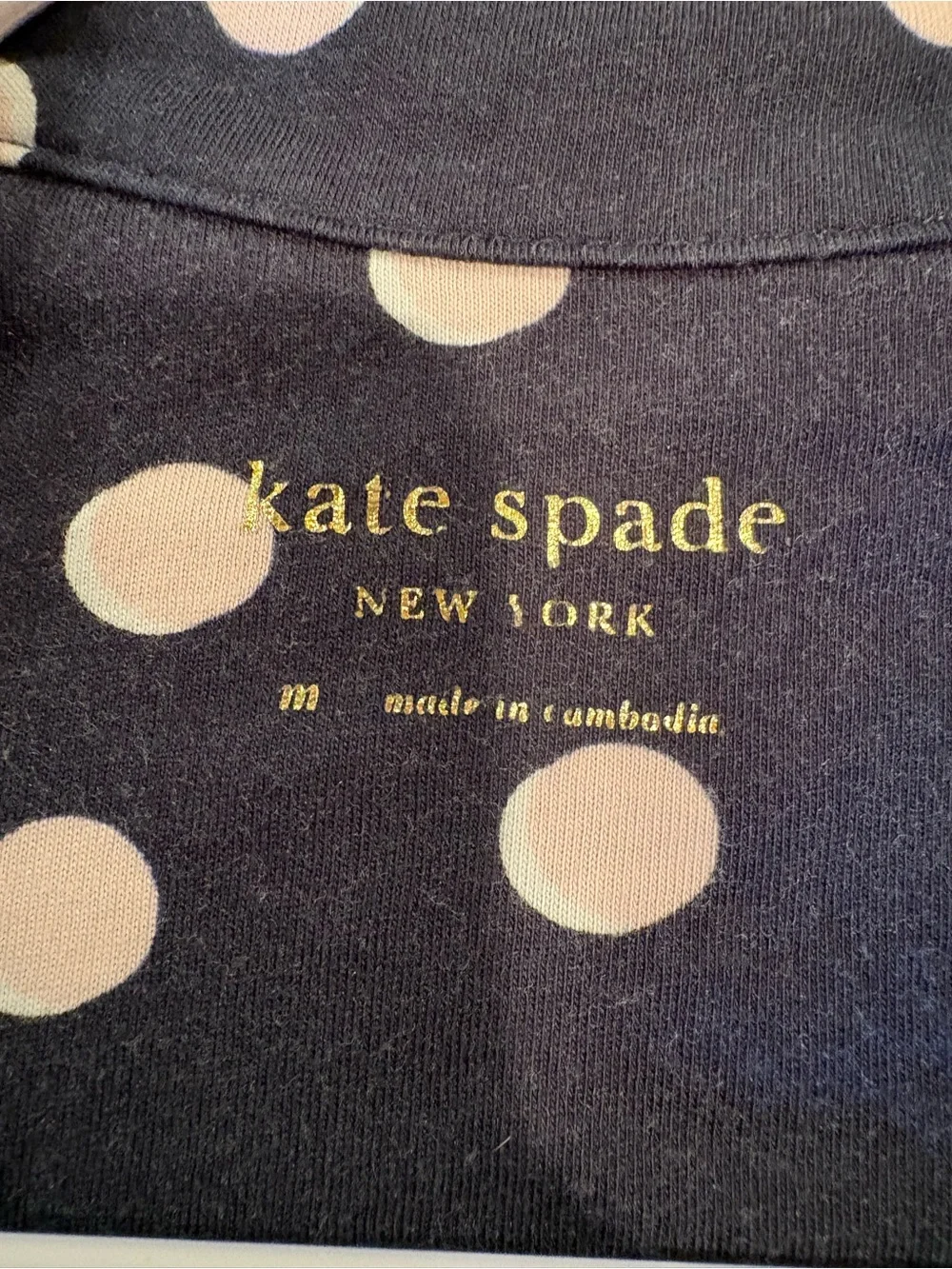 Kate Spade New York Classic two-piece long pajama set women’s M
